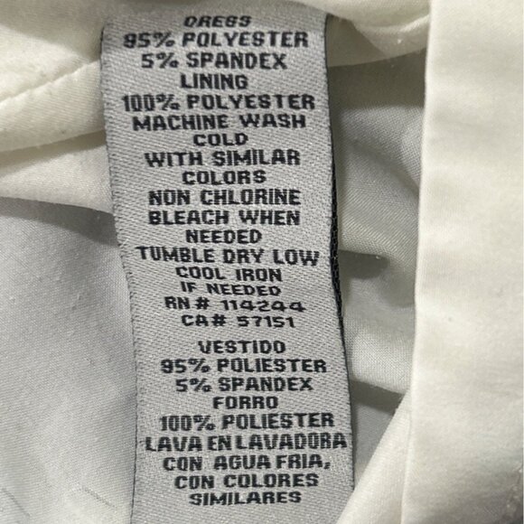 ELIZA J Womens Dress Colorful Print Shift Blue Orange White Jersey Stretch Sz 4 - Picture 7 of 7